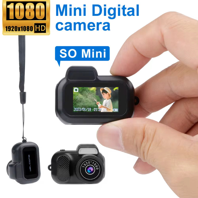 Retro Mini Camera With Screen Indoor Home Outdoor 1080p HD Portable Very Small Camera Video Support Holiday Gifts - Nyaabs