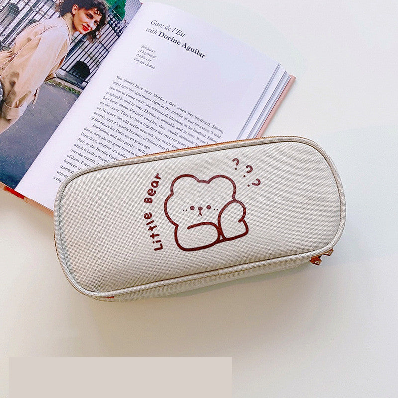 Literature And Art Oxford Cloth Student Pencil Bag Stationery Box - Nyaabs