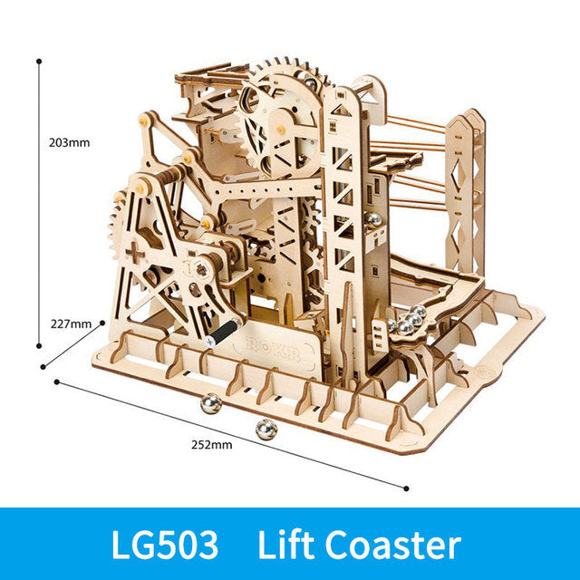 3D DIY Wooden Puzzle Roller Coaster Children's Toys - Nyaabs