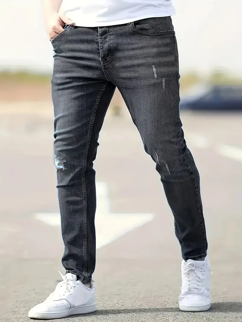 American-style Slim-fit Stretch Jeans - Nyaabs