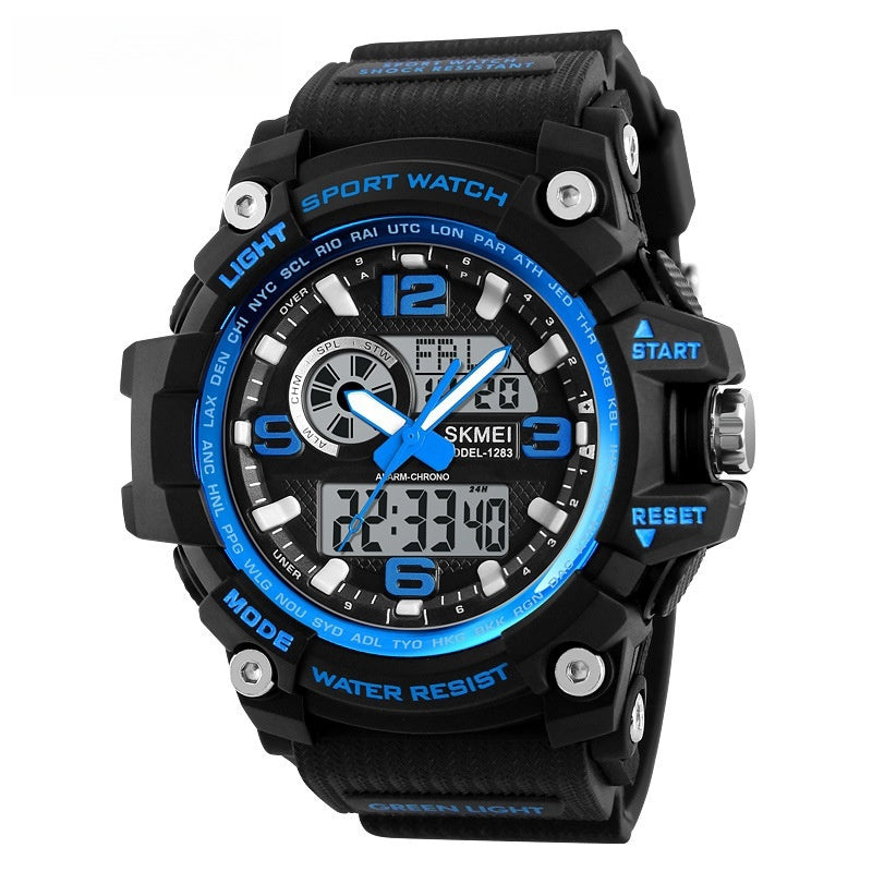 Sports Waterproof Electronic Watch Multifunctional Men - Nyaabs