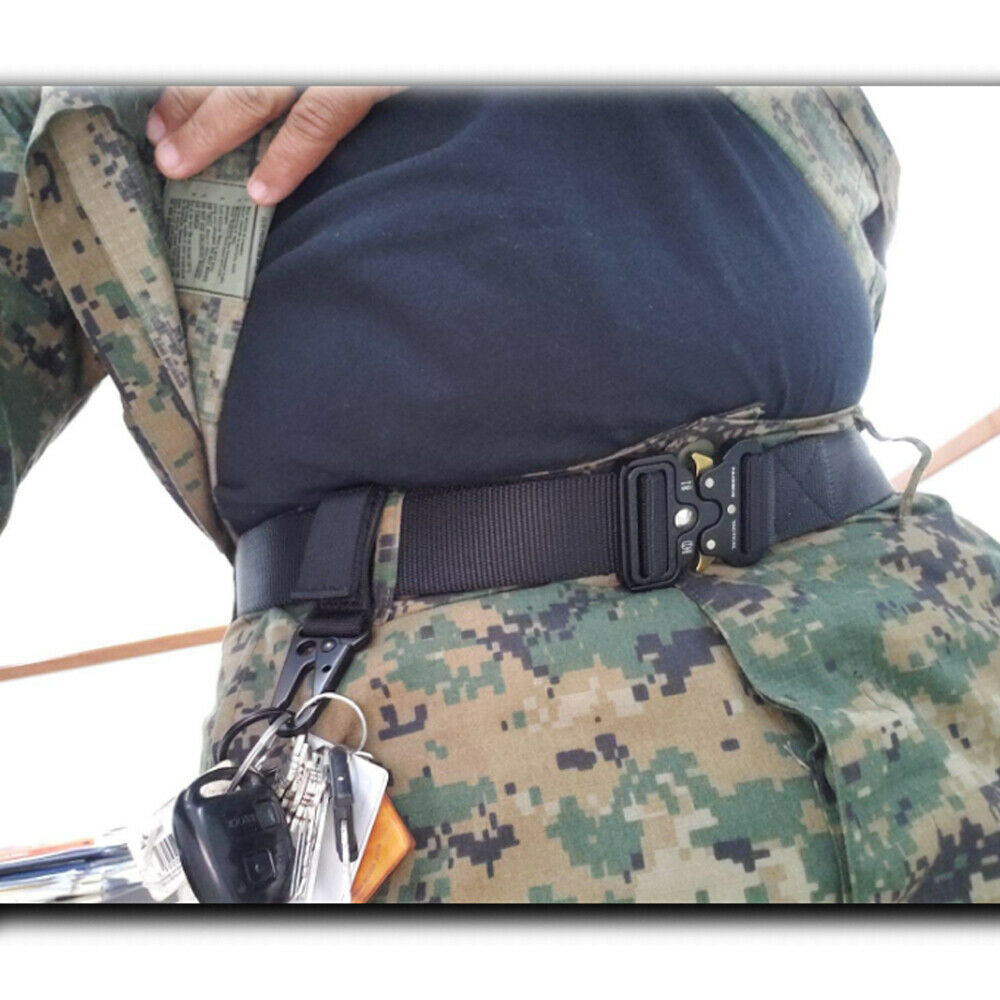 Military Tactical Belt Heavy Duty Security Guard Working Utility Nylon Waistband - Nyaabs