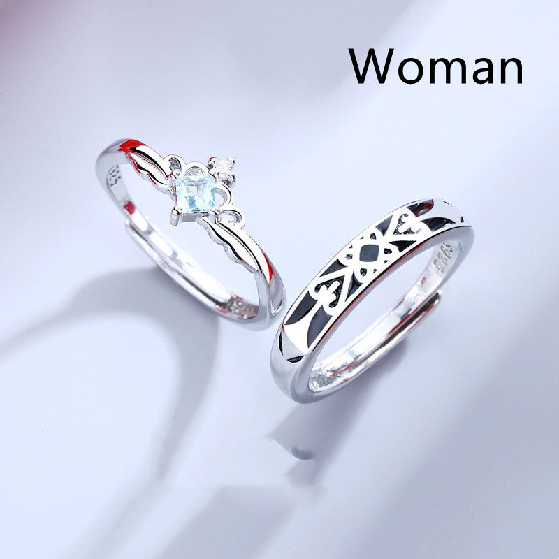 Men And Women Couples Niche Design Ring - Nyaabs