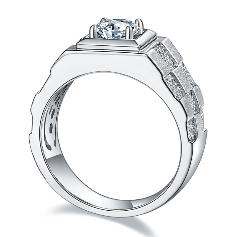 Fashion Moissanite Diamond Ring Simple Men - Nyaabs