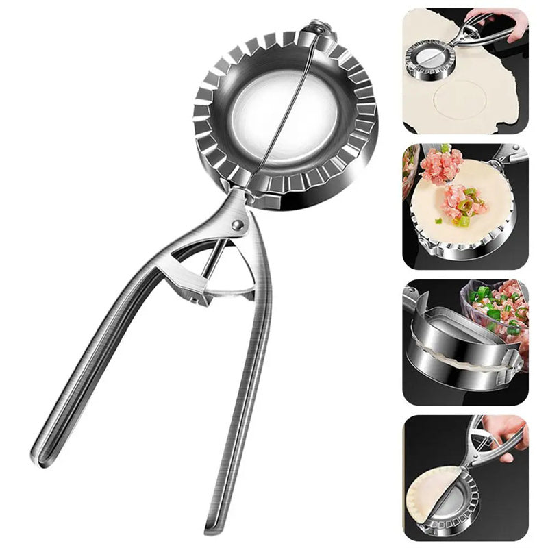 Kitchen Dumpling Mold Stainless Steel Dumpling Machine Pressing Home Baking Tool Skin Press Tool Dumpling Noodle Manual Kitchen Gadgets - Nyaabs