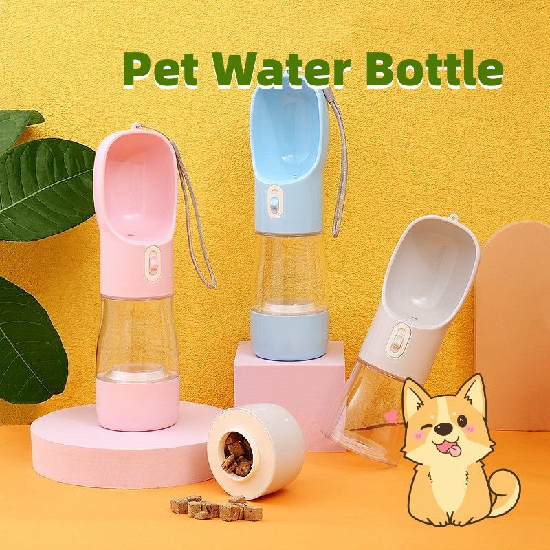 Pet Dog Water Bottle Feeder Bowl Portable Water Food Bottle Pets Outdoor Travel Drinking Dog Bowls Water Bowl For Dogs nyaabs.com