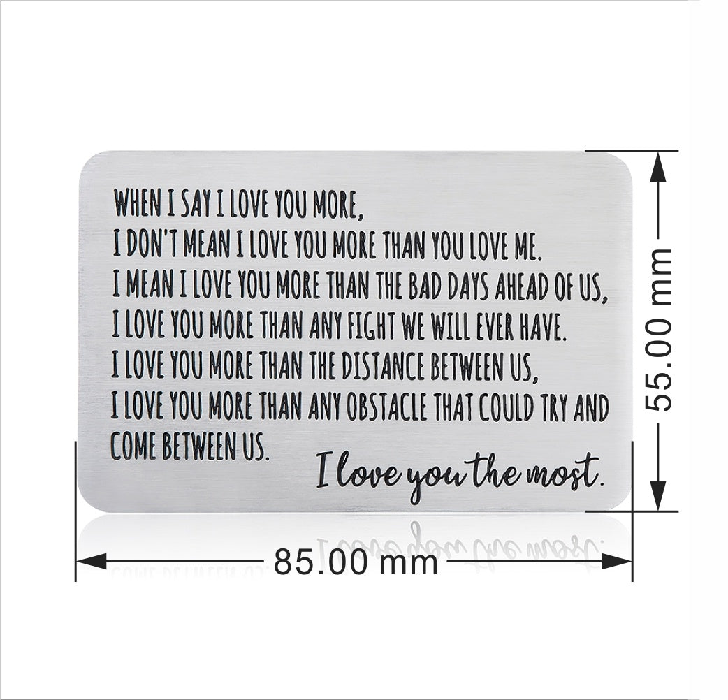 Stainless Steel Wallet Clip Card Postcard Lettering - Nyaabs