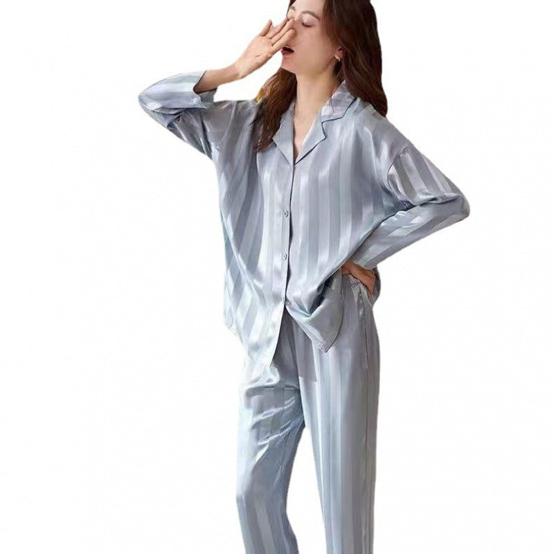 Long Sleeve Trousers Homewear Thin Pajamas Suit nyaabs.com