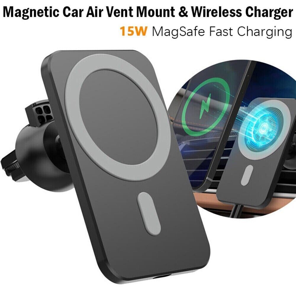 Magnetic Wireless Chargers Car Air Vent Stand Phone Holder Mini QI Fast Charging Station For Phone - Nyaabs