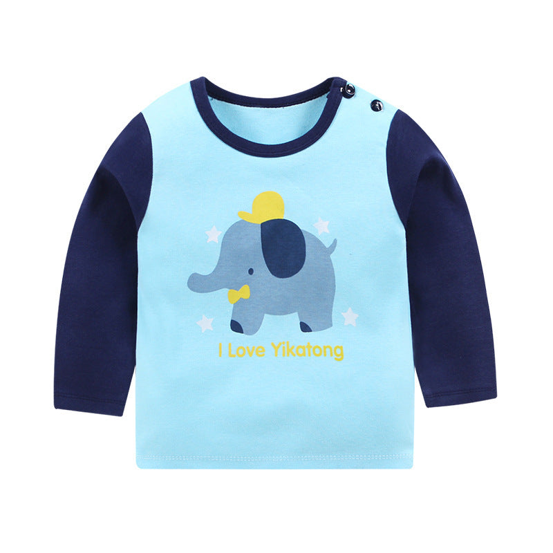 Children's Long-sleeved T-shirt Cotton Single Top - Nyaabs