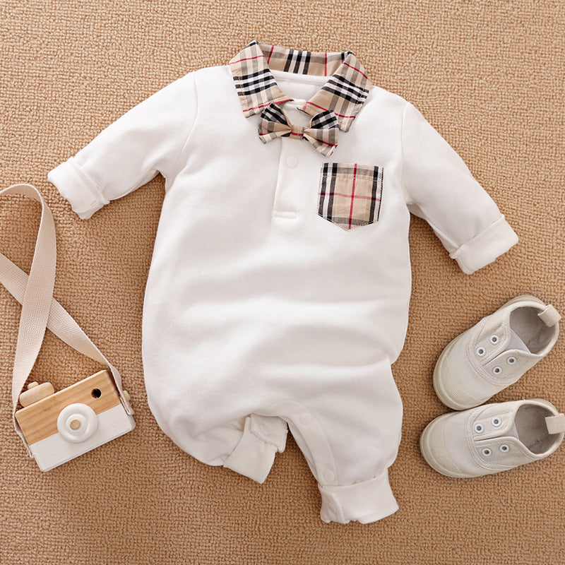 Gentleman's Baby Clothes, Long-sleeved Baby Clothes, Gentleman's Romper - Nyaabs