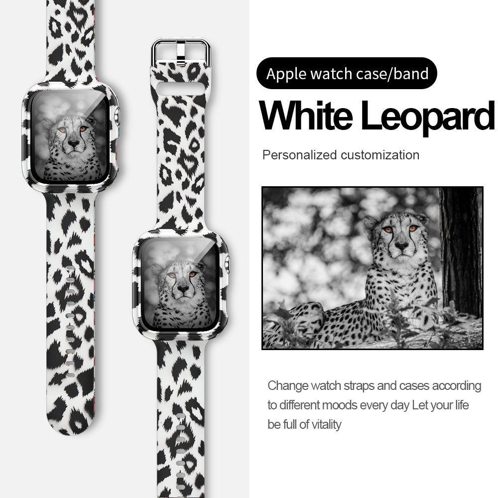 Suitable For Apple Watch Silicone Strap And Case Integrated With Pattern Printing - Nyaabs