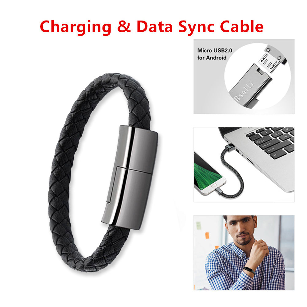 New Bracelet Charger USB Charging Cable Data Charging Cord For IPhone14 13 Max USB C Cable For Phone Micro Cable - Nyaabs