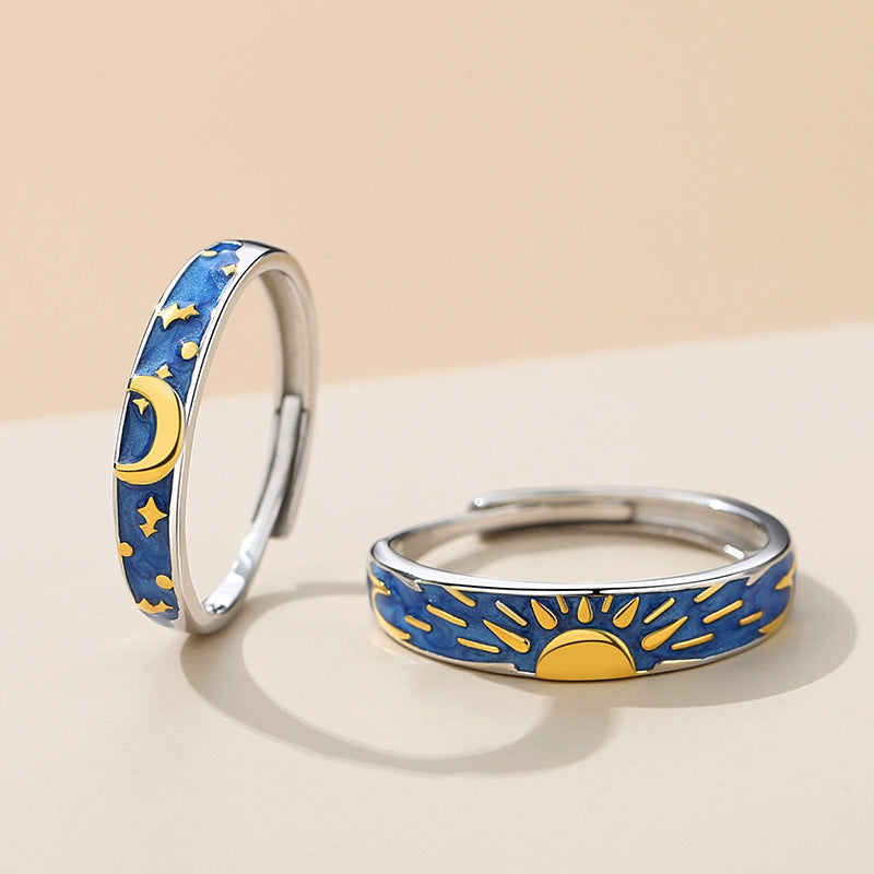 Men And Women Sun And Moon Ring - Nyaabs