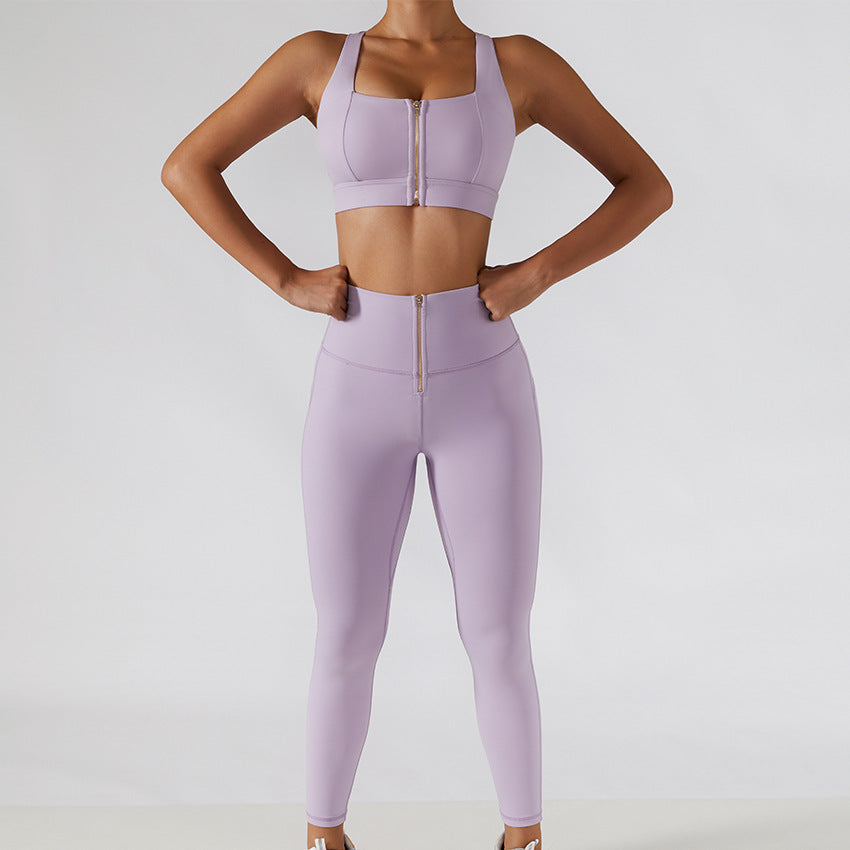 Sports Suit Seamless Yoga Set Women Two Pieces - Nyaabs