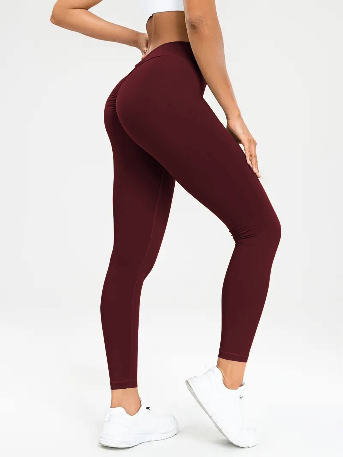 Women's Yoga Pants High Waist Lift High Elastic Tight Fitness Trousers - Nyaabs