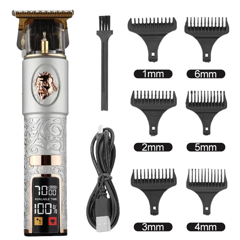 Hair Clipper Electric Electrical Hair Cutter Retro Oil Head Engraving - Nyaabs