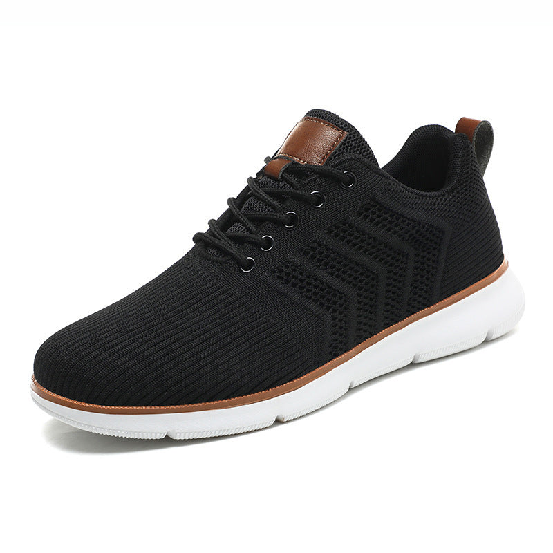 Fashion Lace-up Mesh Sneakers Casual  Flying Woven Walking Sports Shoes For Men - Nyaabs