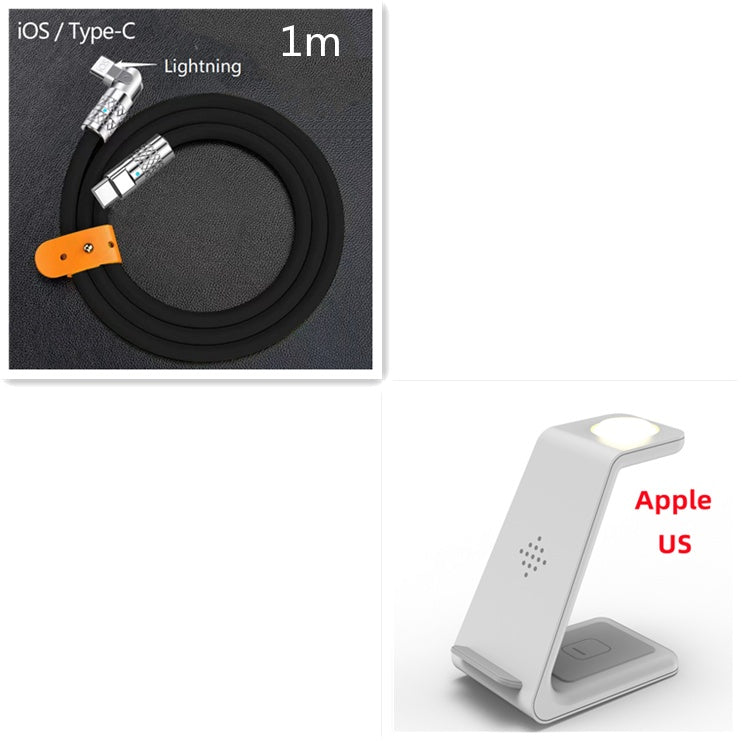 3 In 1 Fast Charging Station Wireless Charger Stand Wireless Quick Charge Dock For Phone Holder - Nyaabs