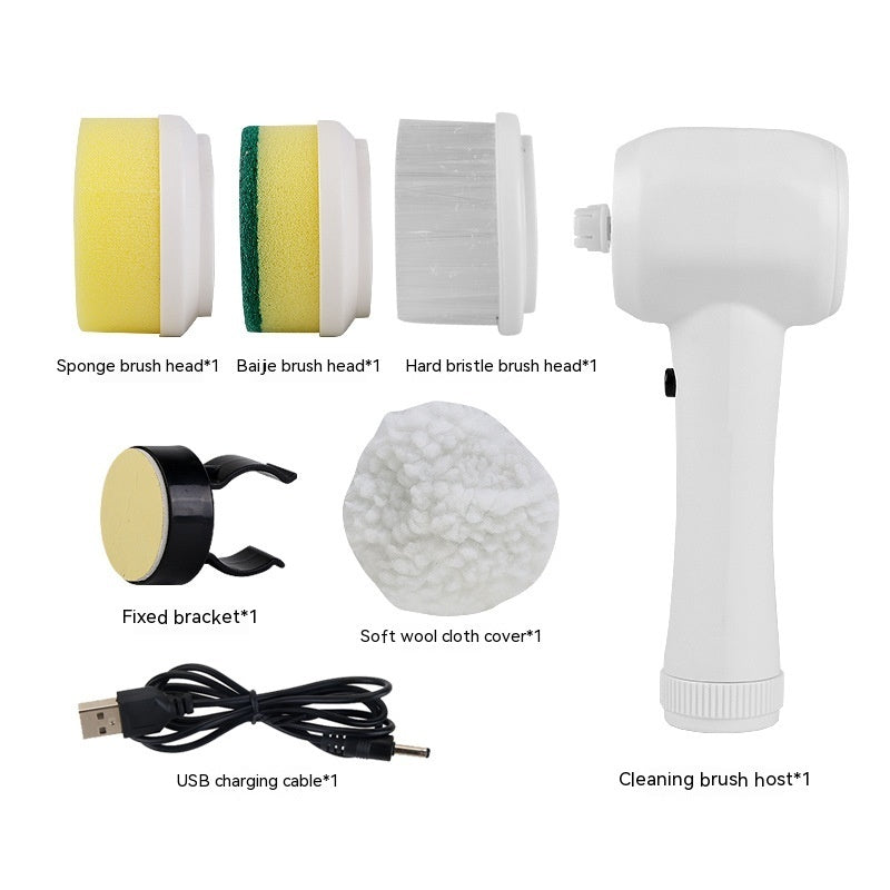 Electric Cleaning Brush 4 In 1 Spinning Scrubber Handheld Electric Cordless Cleaning Brush Portable nyaabs.com