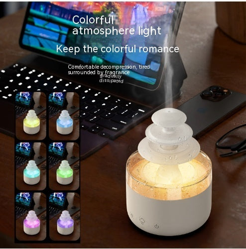 Rain Cloud Night Light Humidifier With Raining Water Drop Sound And 7 Color Led Light Essential Oil Diffuser Aromatherapy - Nyaabs