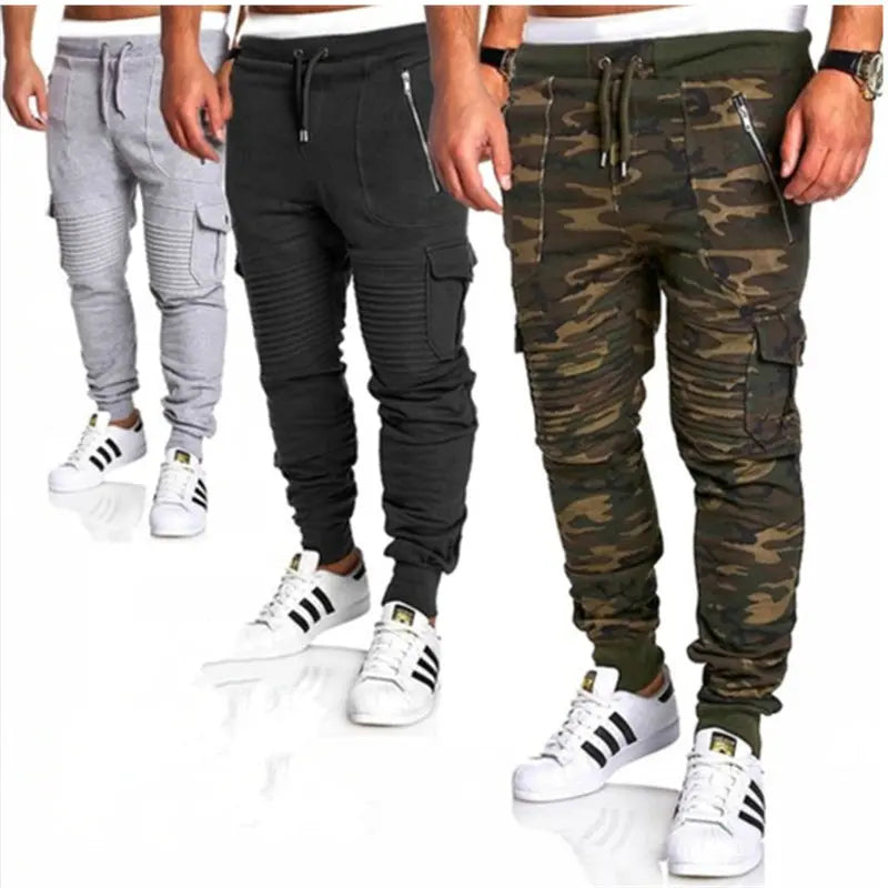 Sports Pants Striped Pleated Casual Men - Nyaabs