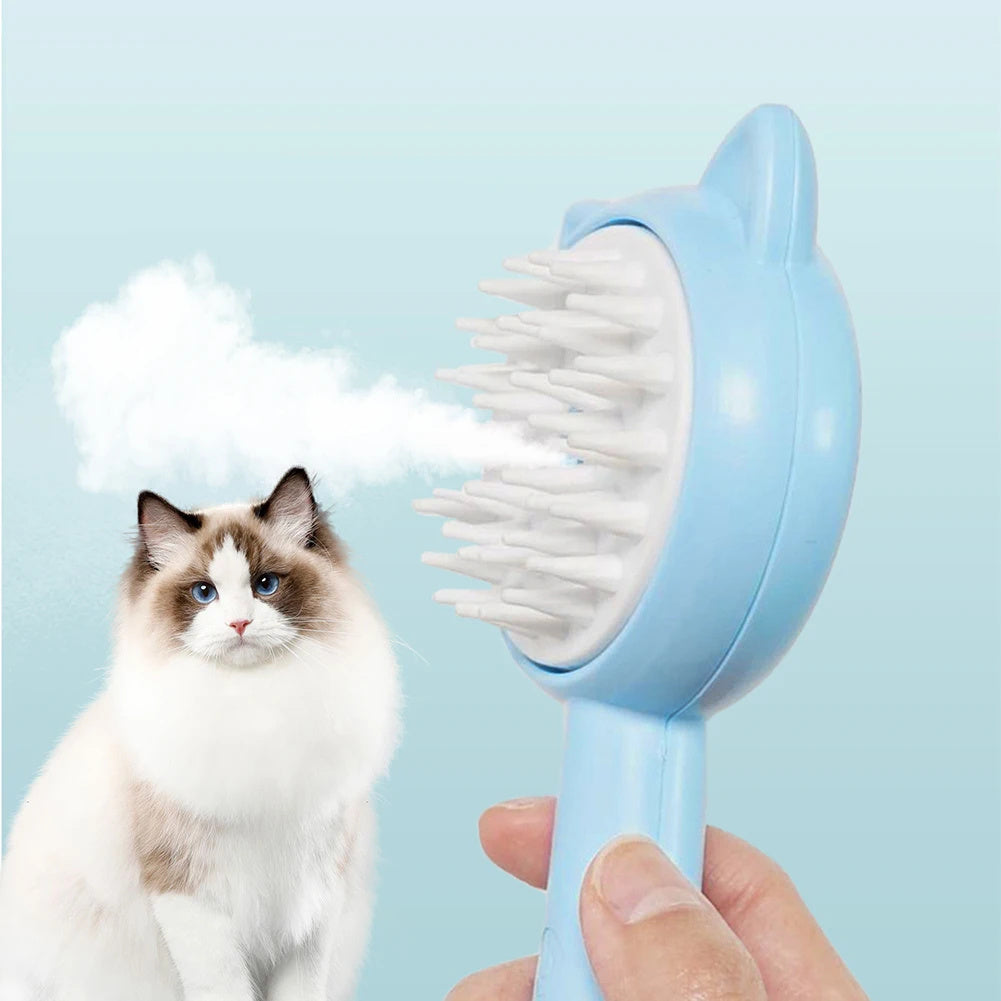 Hair Cleaning Brush With Mist Multifunctional Cat Grooming Brush Rechargeable Self Cleaning Slicker Brush For Pets Dogs & Catsb Pet Products - Nyaabs