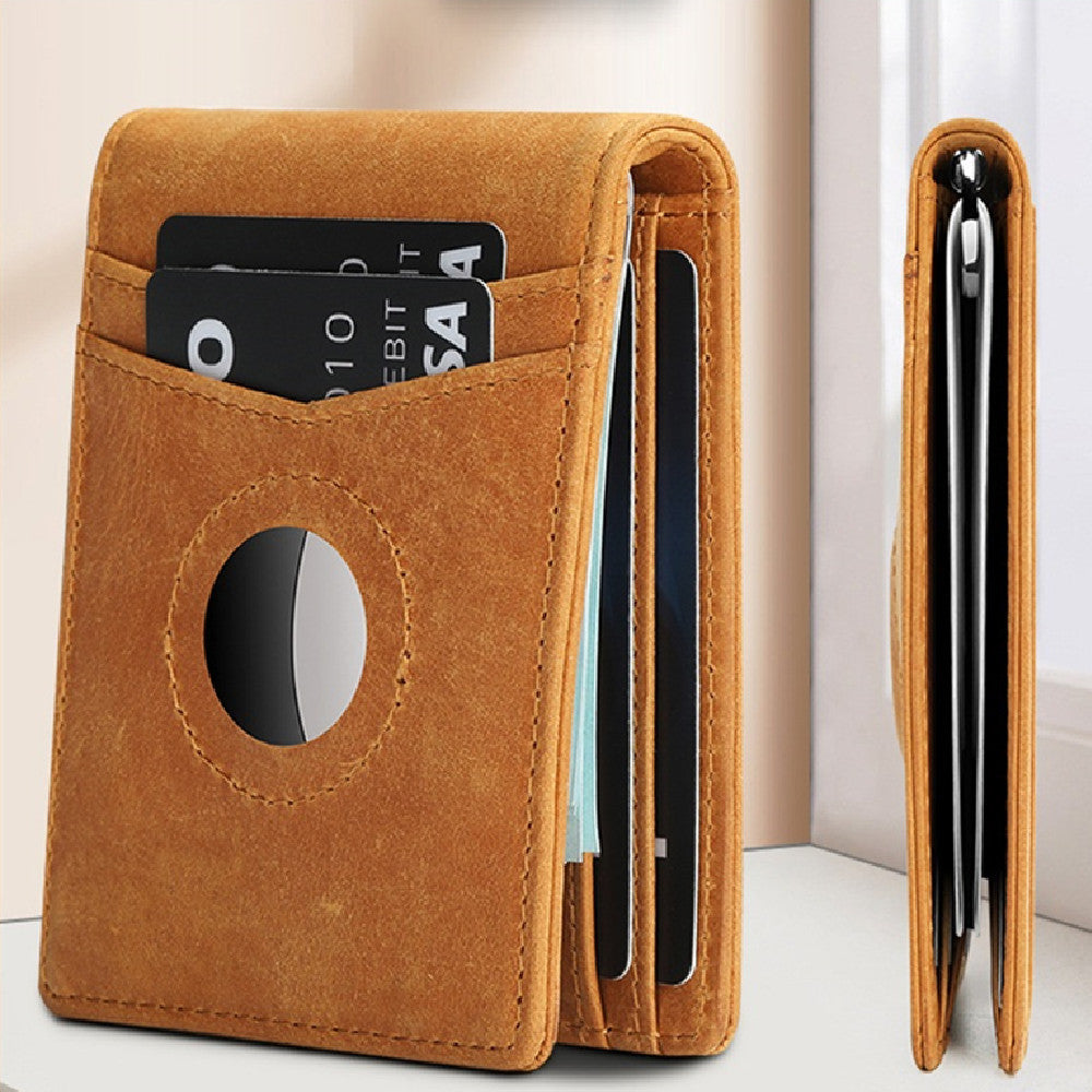 Anti-theft Brush Genuine Leather Men's Wallet - Nyaabs