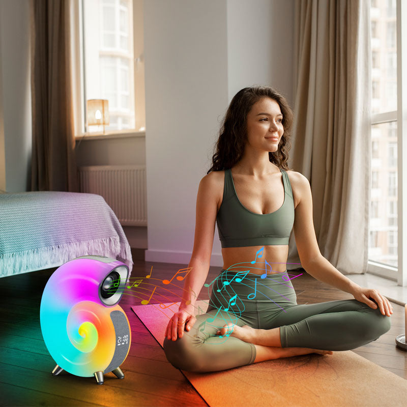 Conch Smart RGB Atmosphere Light Bluetooth Speaker Alarm Clock Wake-up Lamp White Noise Machine For Sleeping Baby APP Control - Nyaabs