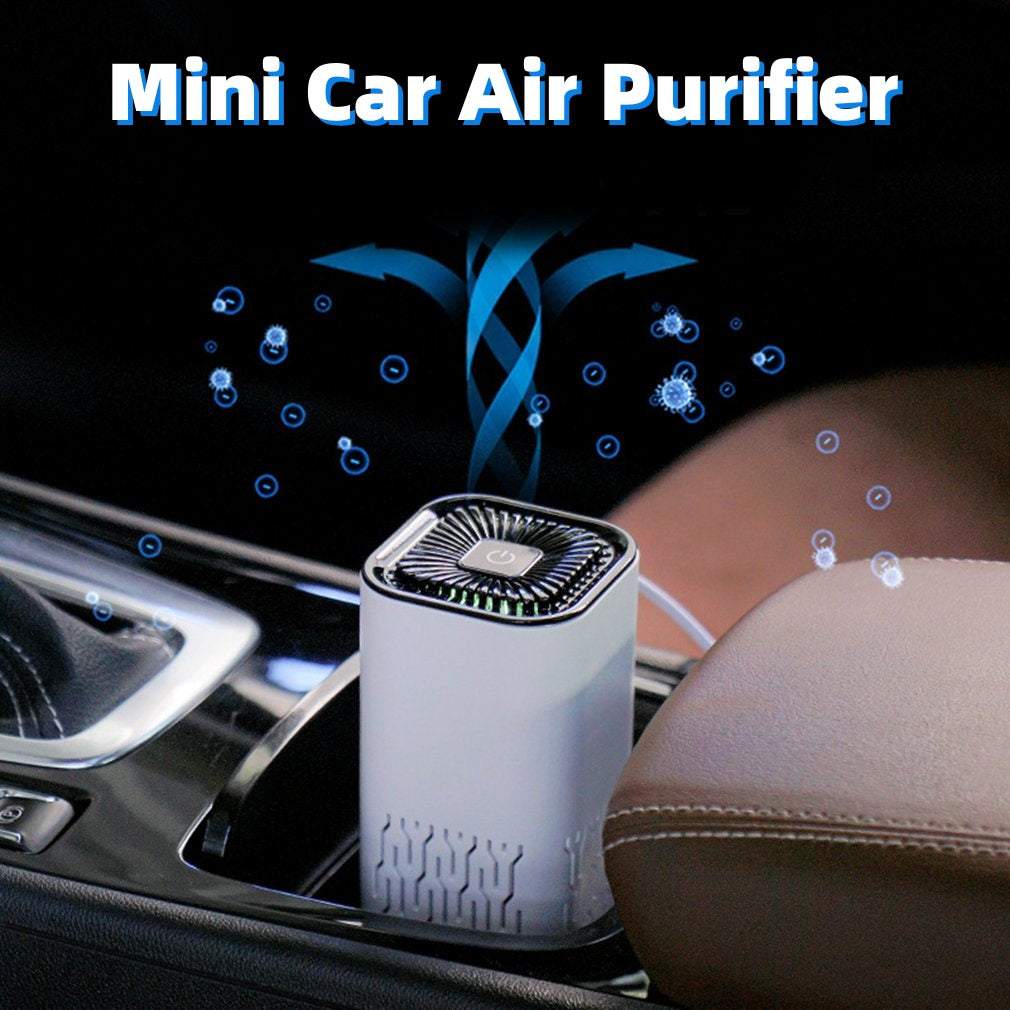 Car Air Purifier Portable Negative Ion Generator Remove Formaldehyde Dust Smoke Air Freshen Washer For Home Car - Nyaabs