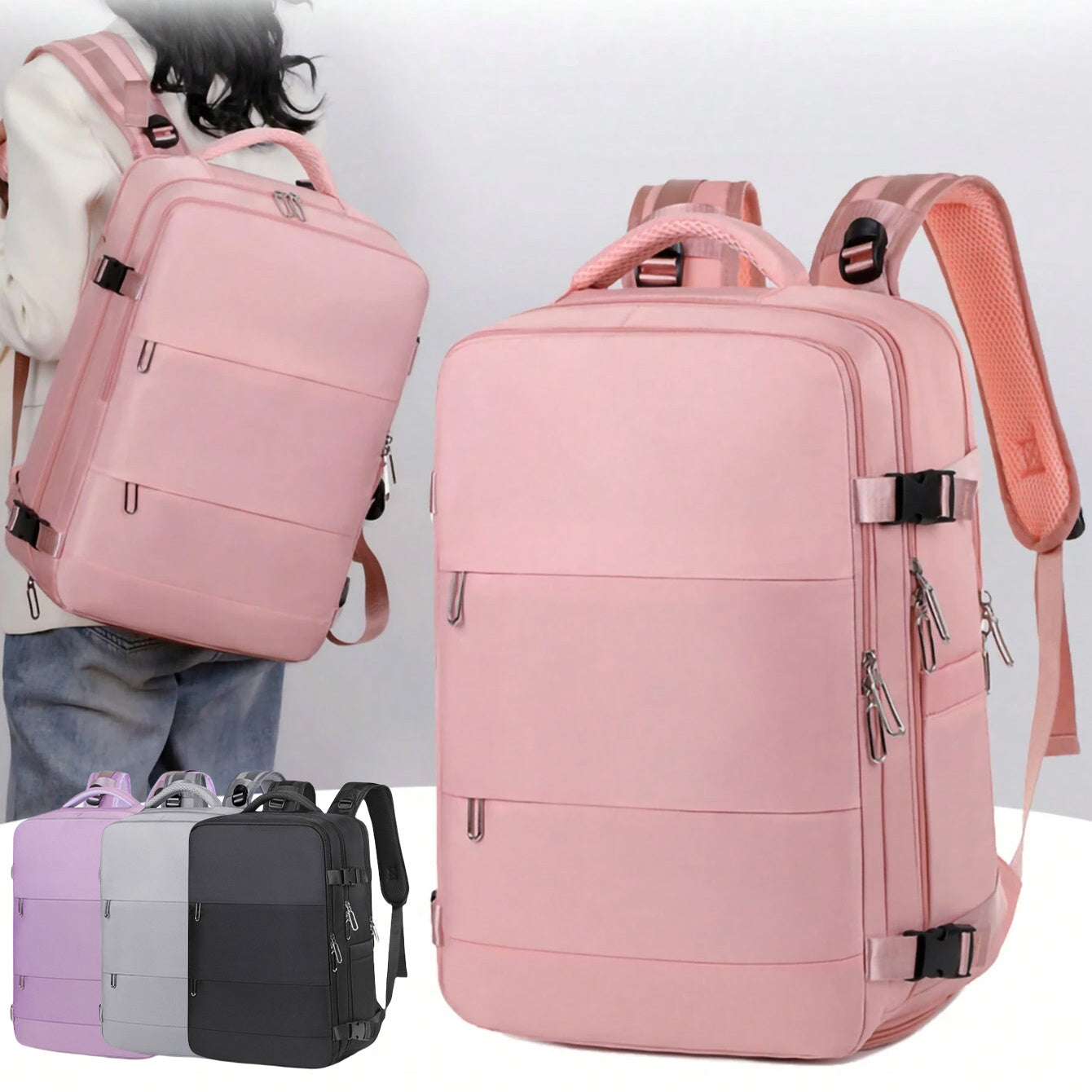 New Travel Backpack Female Large-capacity Dry And Wet Luggage Travel Bags Computer Backpack College Students Bag - Nyaabs