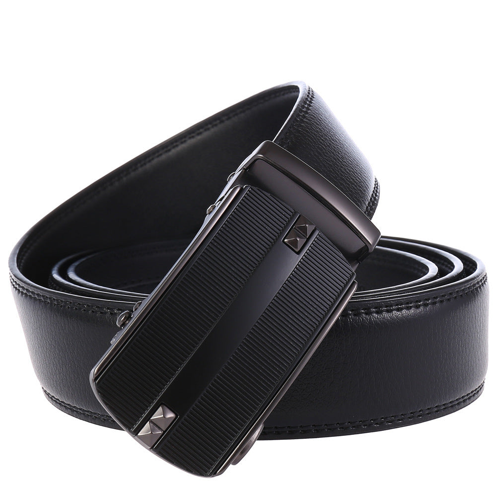 Automatic Buckle Belt Men's Two-layer Cowhide - Nyaabs