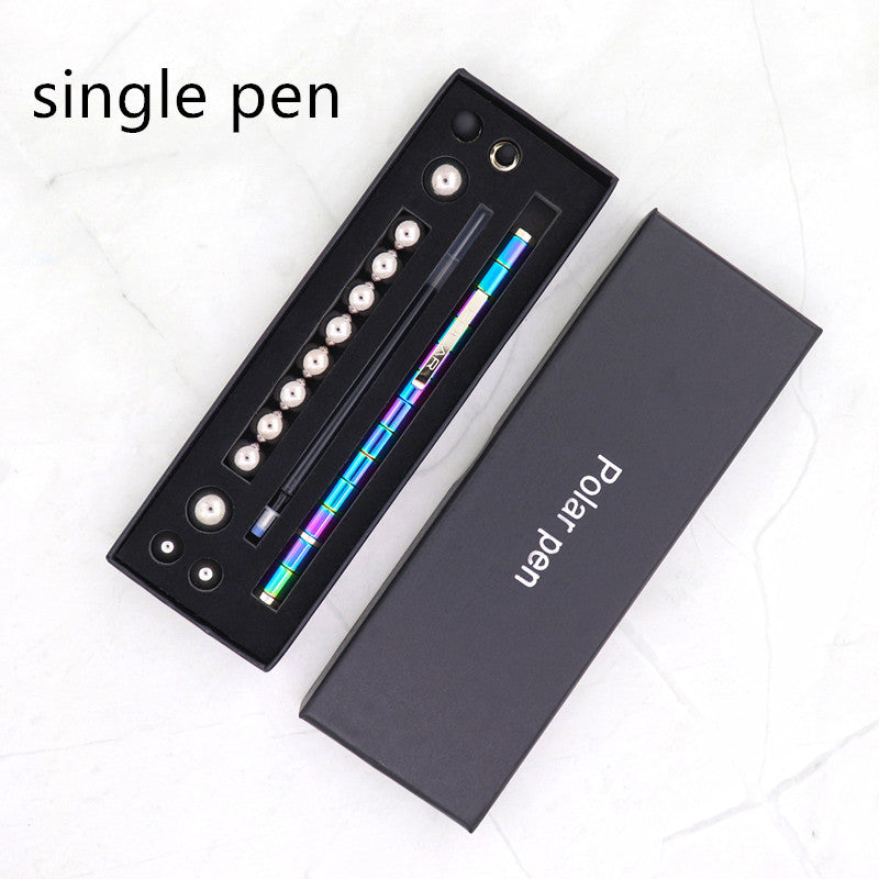 Stress Reducer Relief Toys Gift Box funny black golden kits Fidget magnetic polar pen with stylus ball pen nyaabs.com