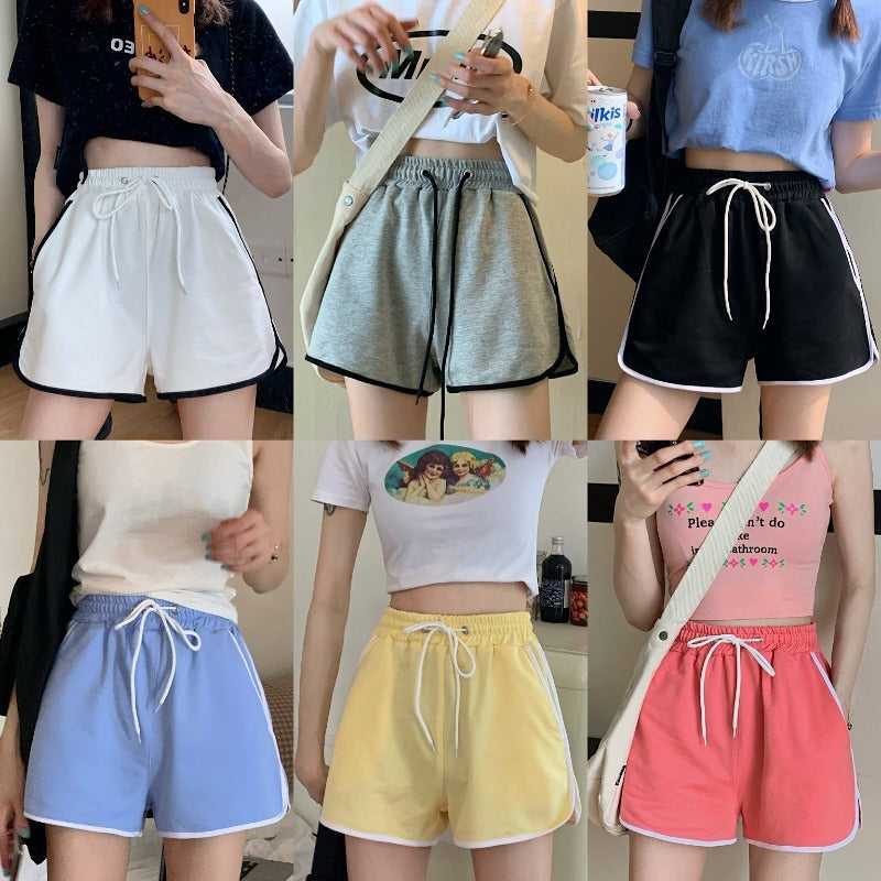 Korean Style High Waist Sports Three-point Shorts Women Loose nyaabs.com