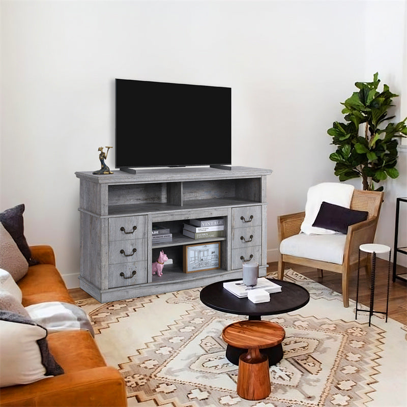 Well-designed TV Cabinet Vintage Home Living Room Wood TV Stand For TVs Modern Entertainment Center Farmhouse TV Storage Cabinet - Nyaabs