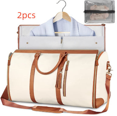 Large Capacity Travel Duffle Bag Women's Handbag Folding Suit Bag Waterproof Clothes Totes - Nyaabs