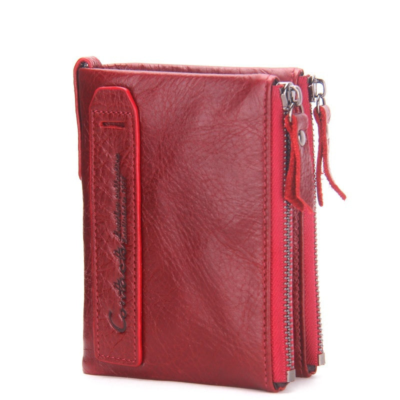 Genuine Leather Men's Short Chic Coin Purse nyaabs.com