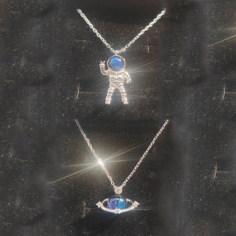 Astronaut Couple Necklace Fashion Men And Women - Nyaabs