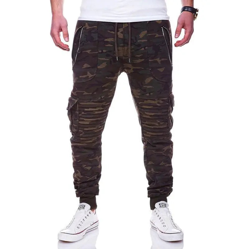 Sports Pants Striped Pleated Casual Men - Nyaabs