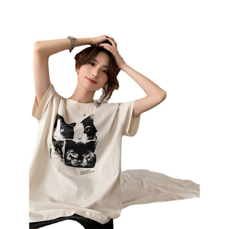 Alphabet half - sleeved T-shirt - Nyaabs