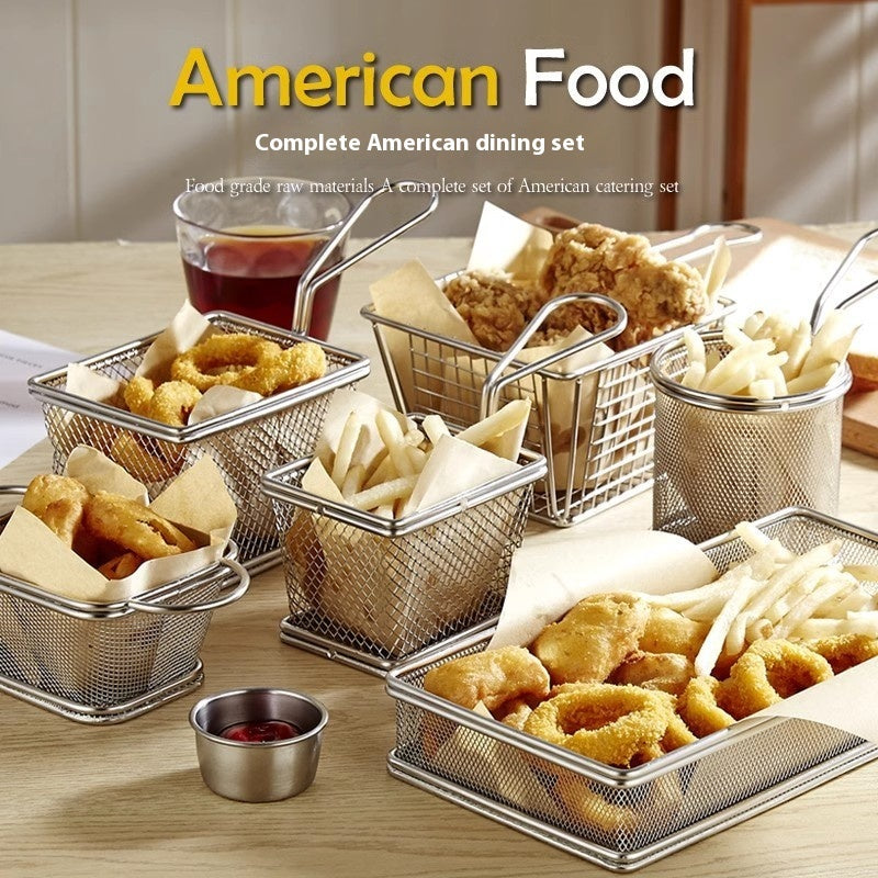 304 Stainless Steel Chips Basket Mini Frying Basket - Nyaabs