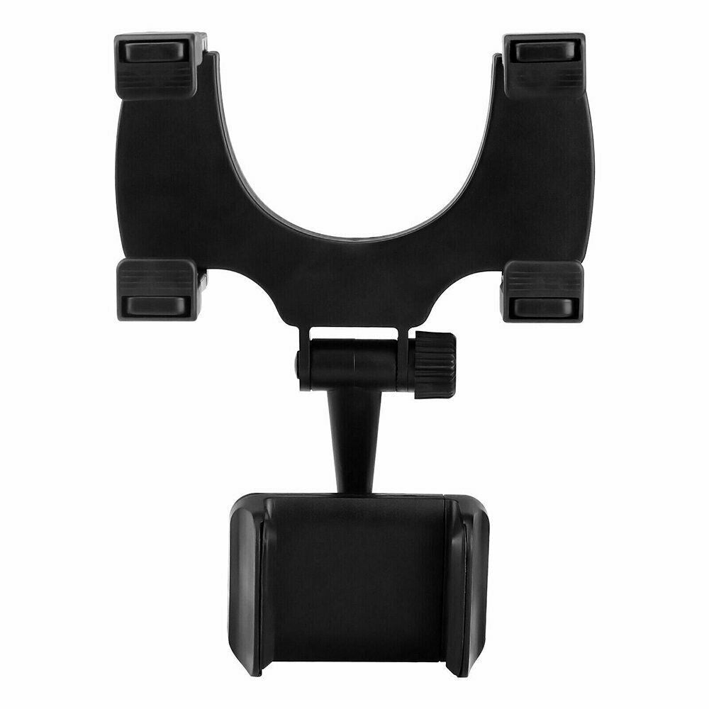 Universal Car Rear View Mirror Mount Stand GPS Cell Phone Holder 360 Rotation - Nyaabs