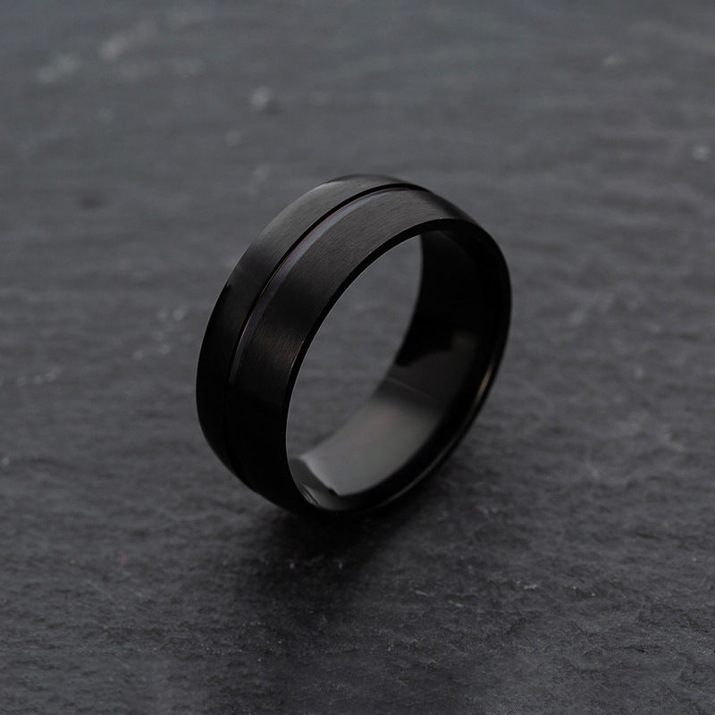 Stainless Steel Ring Black For Men - Nyaabs