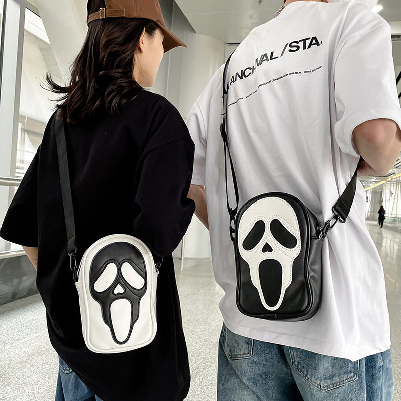 Halloween Funny Ghost Skull Crossbody Shoulder Bag - Nyaabs