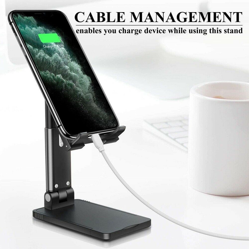 Cell Phone Stand Desktop Holder Tablet Stand Mount Mobile Phone Desktop Tablet Holder Table Cell Foldable Extend Support Desk Mobile Phone Holder Stand - Nyaabs