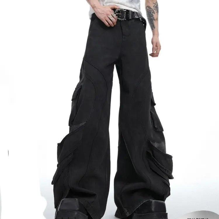 Loose Wide-leg Overalls Men - Nyaabs