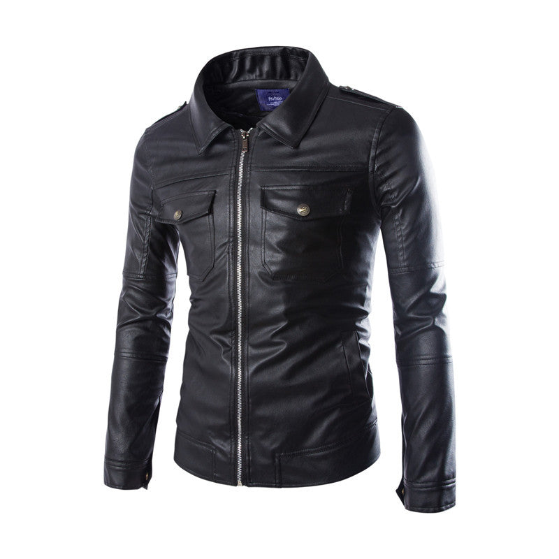 Men's Sports Wear Leather Coats - Nyaabs