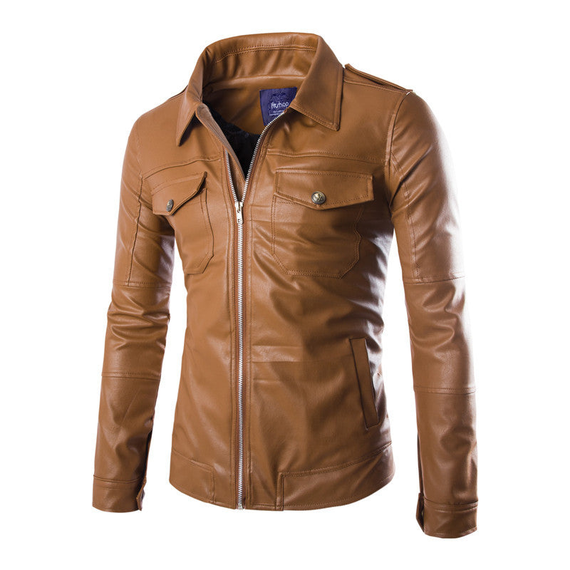 Men's Sports Wear Leather Coats - Nyaabs