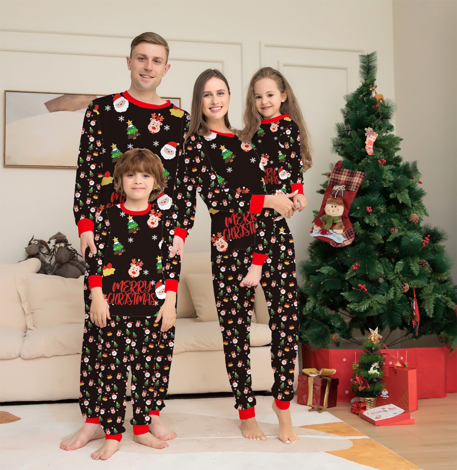 Family Christmas Matching Pajamas Set Christmas Pajamas For Family Christmas PJS Xmas Sleepwear - Nyaabs