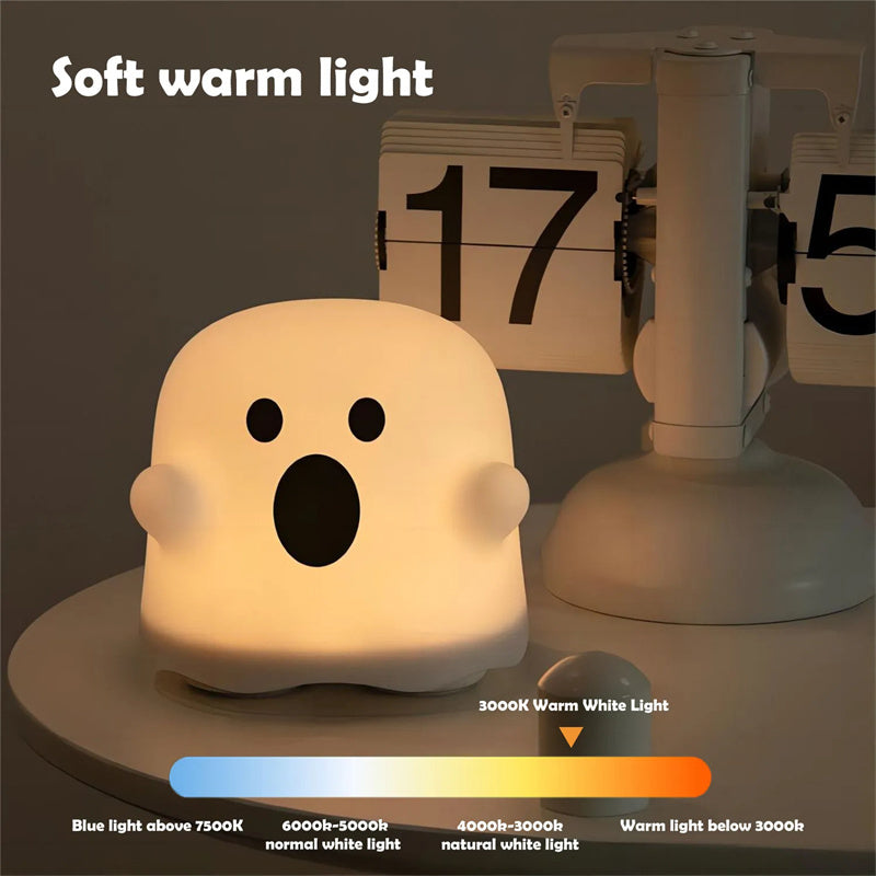 Home Decor Silicone Night Light Bedside Table Lamp LED Touch Sensor Lamp For Girl Bedrooms Living Room Decoration Kids Birthday Gift Halloween Decorations - Nyaabs